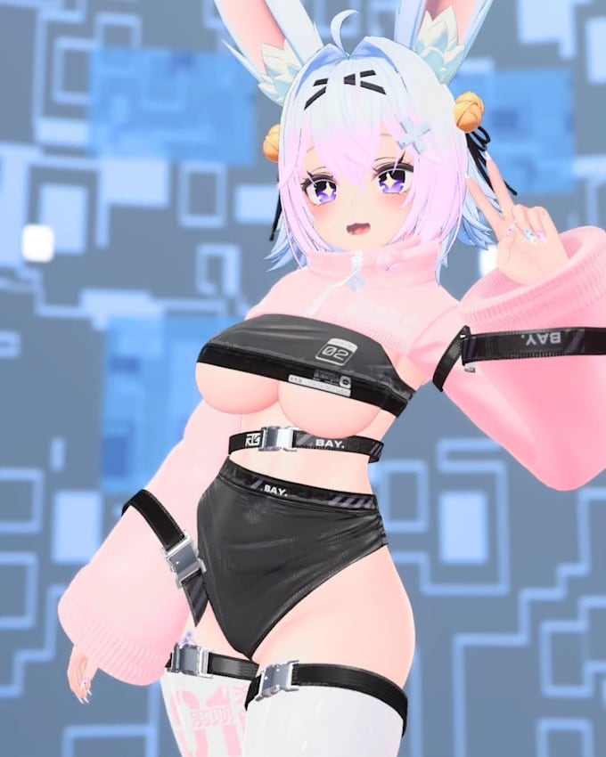 Gig Preview - Create custom vrchat avatar 3d anime model 3d character furry avatar 3d model