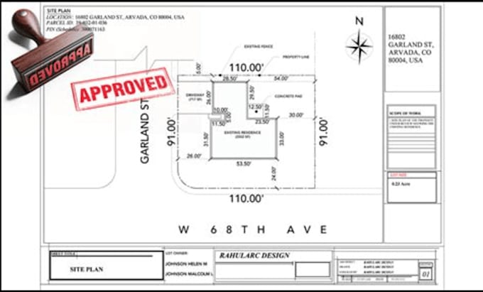 Gig Preview - Create professional site plans and plot plans for city permits quickly