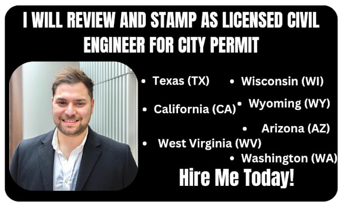 Gig Preview - Review and stamp as licensed civil engineer for city permit