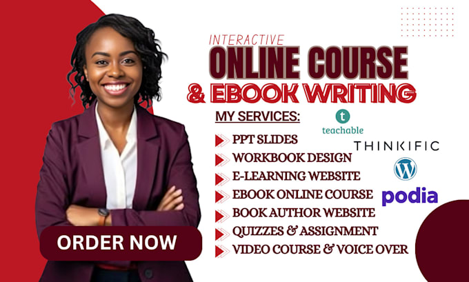 Gig Preview - Create ebook online course, course creation, lesson plan, course curriculum