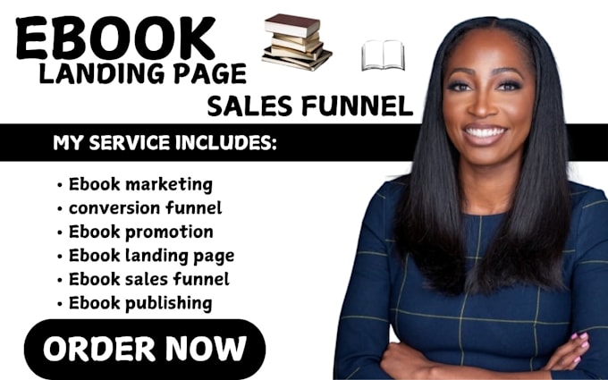 Gig Preview - Do ebook marketing sales funnel ebook promotion ebook landing page and system io