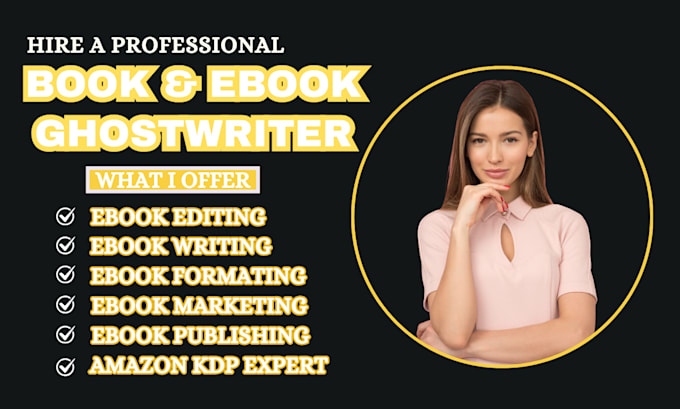 Gig Preview - Book and ebook ghostwriting, fiction, nonfiction ghostwriting, and ebook writing