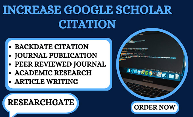 Gig Preview - Increase google scholar citations with research gate