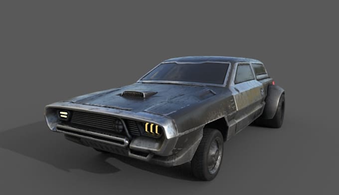 Gig Preview - Design 3d gta5 vehicle, cyber punk game car, car configurator, low poly model