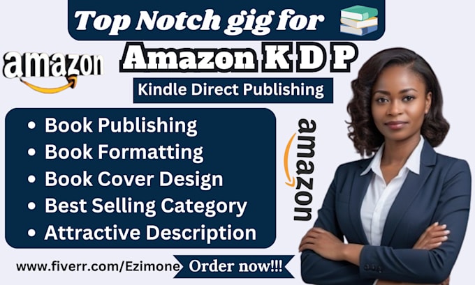 Gig Preview - Do kindle book publishing formatting amazon KDP paperback design ebook writing