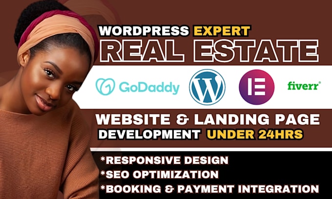 Gig Preview - Wordpress real estate website, landing page, realtor, agent website idx mls