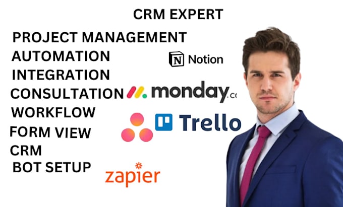 Bestseller - setup automations integrations trello monday com zapier asana clickup monday crm