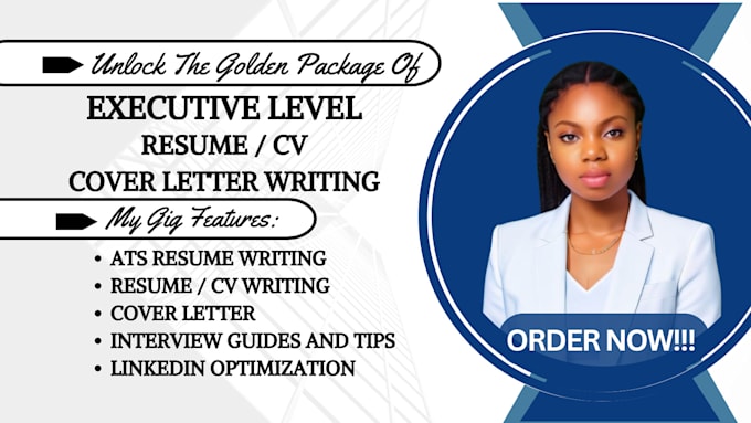 Gig Preview - Do professional resume writing, ats resume, CV, cover letter, linkedin profile