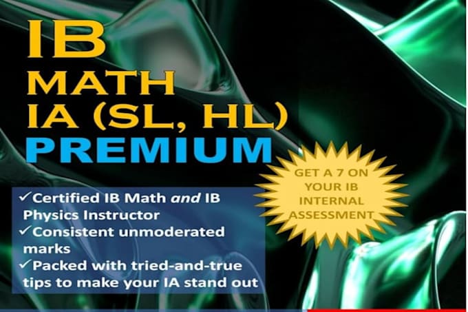 Bestseller - assist you with sl and hl math ia for ib