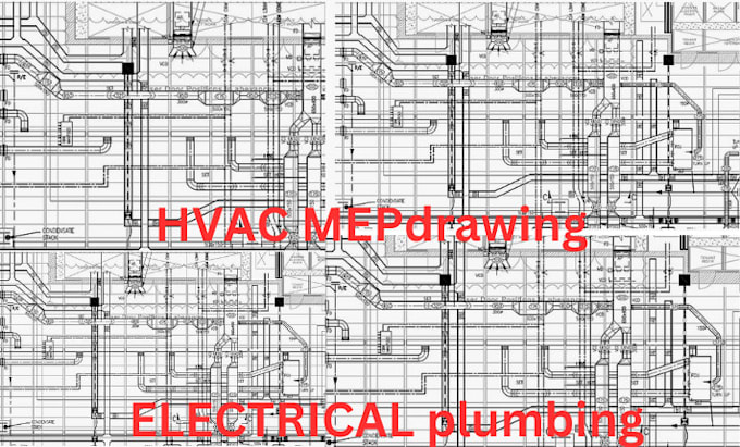 Gig Preview - Draw mep, hvac, mechanical, electrical and plumbing 2d and construction drawing