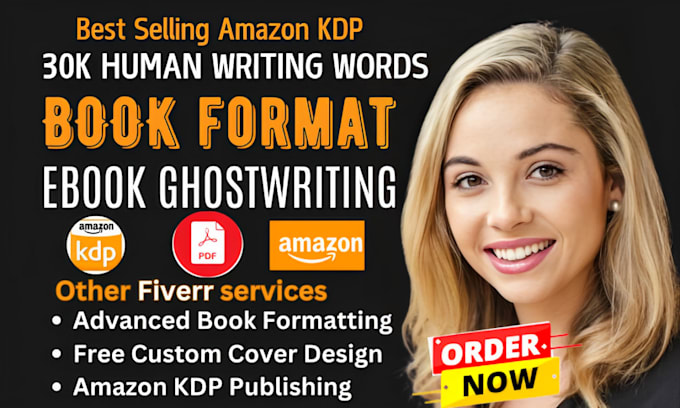 Gig Preview - Be your amazon kdp ebook writer ebook writting book formatting and publishing