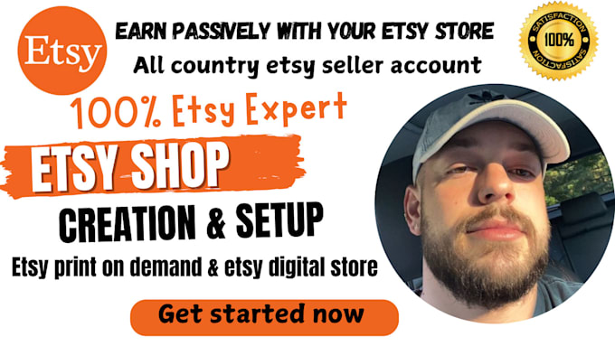 Gig Preview - Create unsuspended etsy seller account etsy account creation etsy shop setup