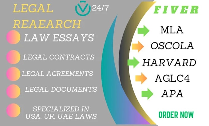 Gig Preview - Do legal research, memos and legal documents