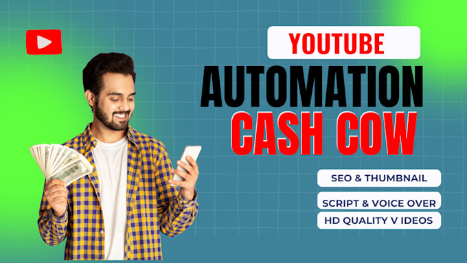 Gig Preview - Create automated cash cow videos, cash cow youtube, cash cow channel, faceless