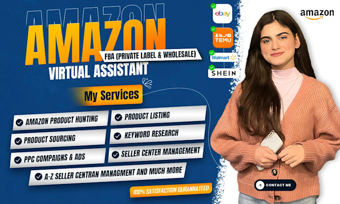 Gig Preview - Be your expert amazon virtual assistant, private label, wholesale fba