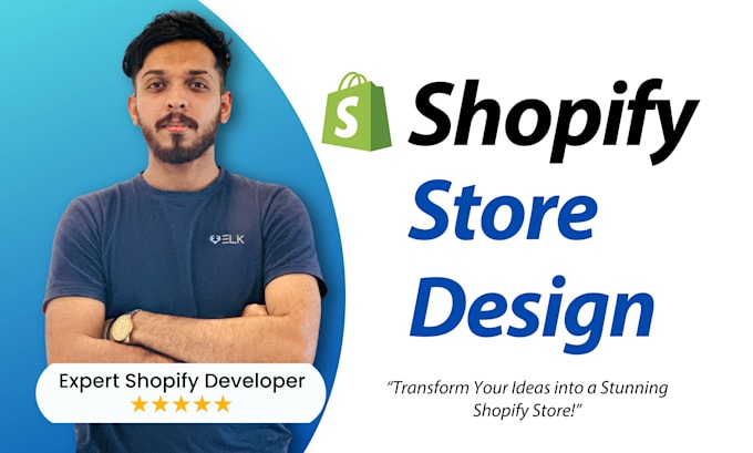 Gig Preview - Build and design your shopify store or dropshipping ecommerce website