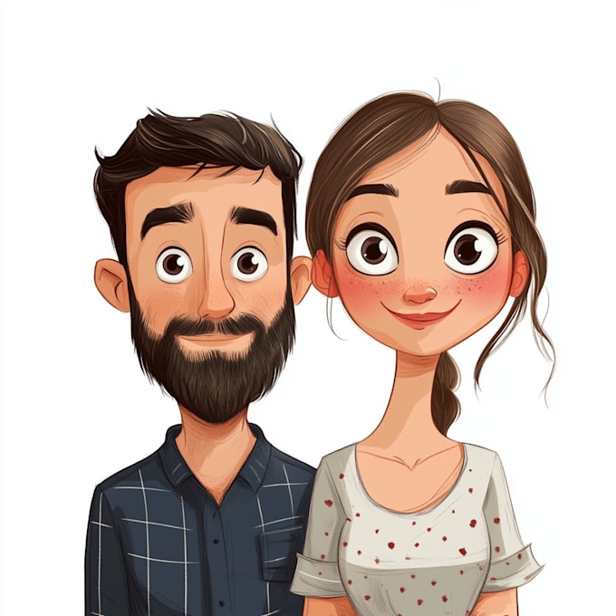 Gig Preview - Do  couple portrait illustration from photo