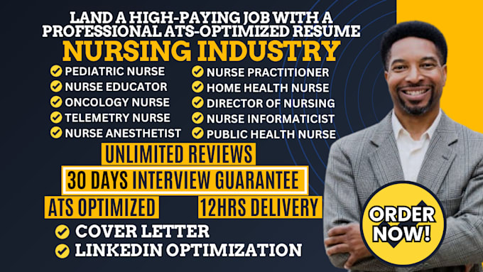 Gig Preview - Craft nursing resume for public health, pediatric, telehealth, forensic nurses