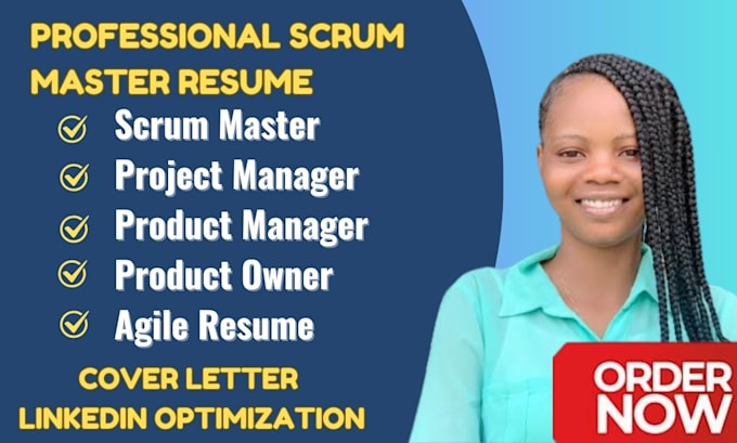 Gig Preview - Write a scrum master resume agile resume project manager