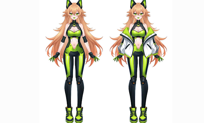 Gig Preview - Model and rig custom vrchart avatar 3d vtuber avatar for vrchart nsfw