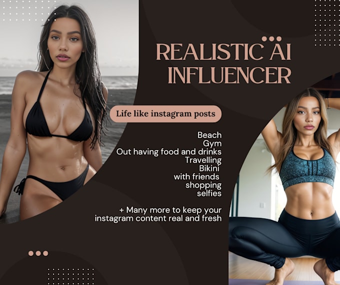 Gig Preview - Create realistic ai generated model influencer for instagram and social media