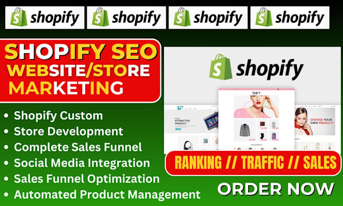 Gig Preview - Do shopify seo expert services and shopfiy marketing