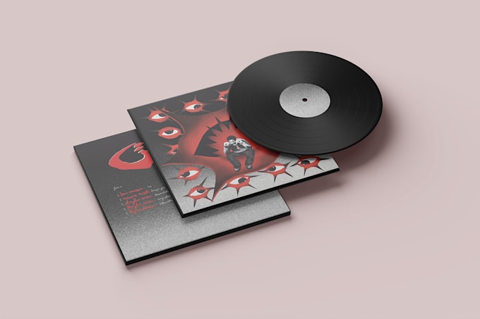 Gig Preview - Create a visual of a personalized vinyl cover for you