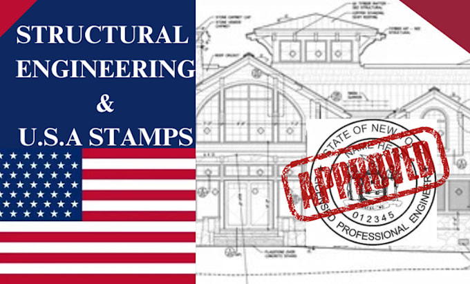 Gig Preview - Review stamp do licensed civil structural engineer florida and california stamps