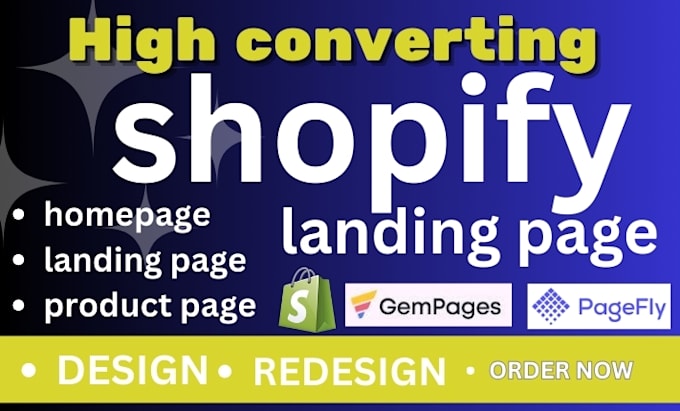 Bestseller - design high converting shopify landing pages using  gempages replo or pagefly