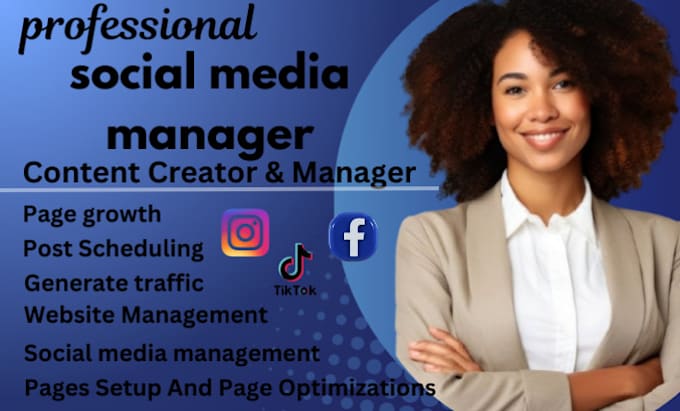 Gig Preview - Be your social media manager and digital marketing viral content creator