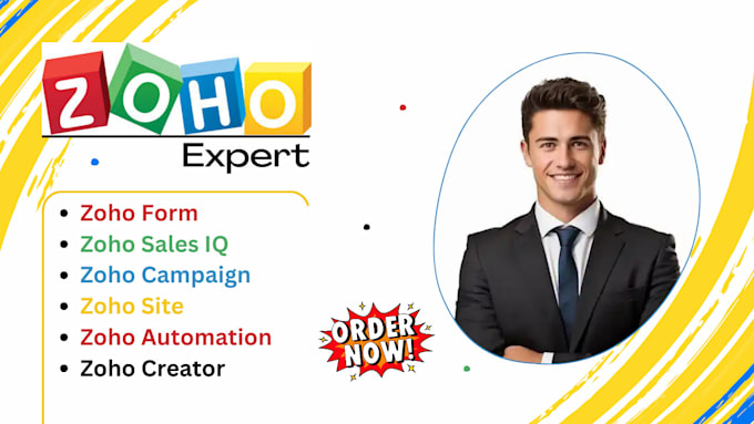 Gig Preview - Do zoho form zoho sales iq campaign zoho site zoho automation zoho creator