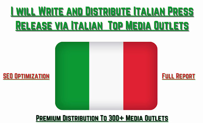 Bestseller - write and distribute italian press release via italian  top media outlets