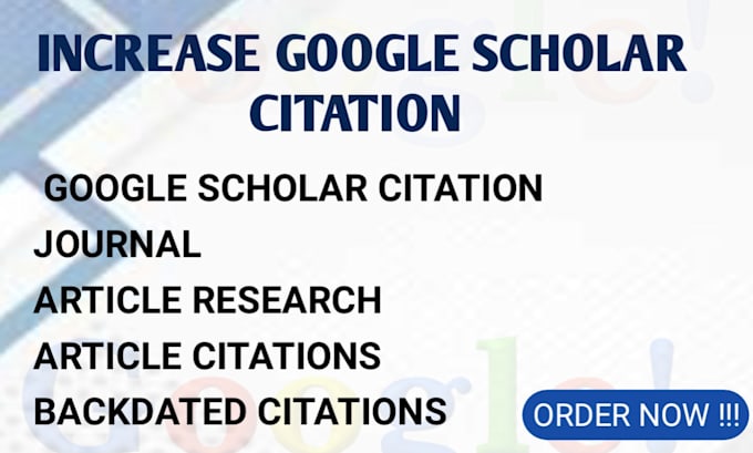 Gig Preview - Increase google scholar citation journal backdated citation