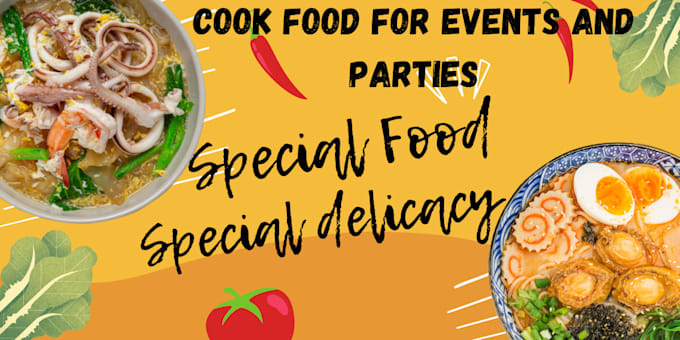 Gig Preview - Cook for your events and parties