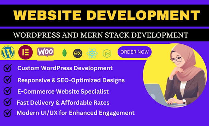 Bestseller - create rebuild and update websites as mern stack and wordpress developer