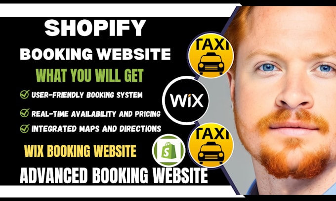 Gig Preview - Build taxi booking website redesign taxi booking website via shopify wix