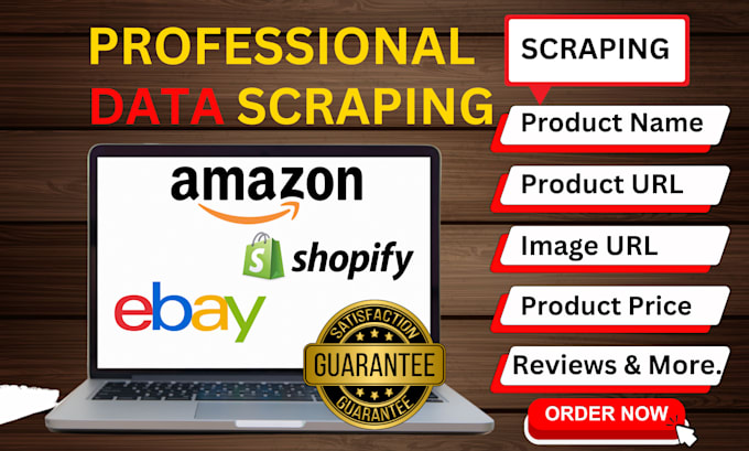 Gig Preview - Scrape product data from amazon, ebay, shopify