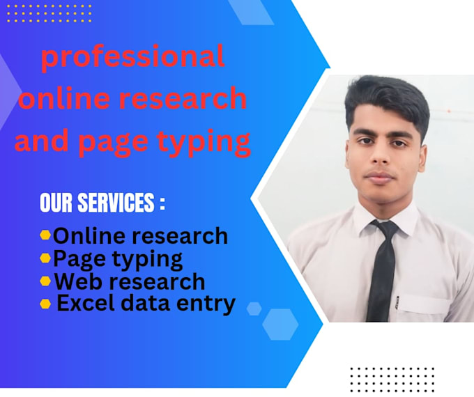 Gig Preview - Handle online research, page typing