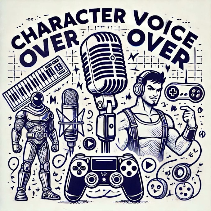 Gig Preview - Record a unique male character voiceover for your video game