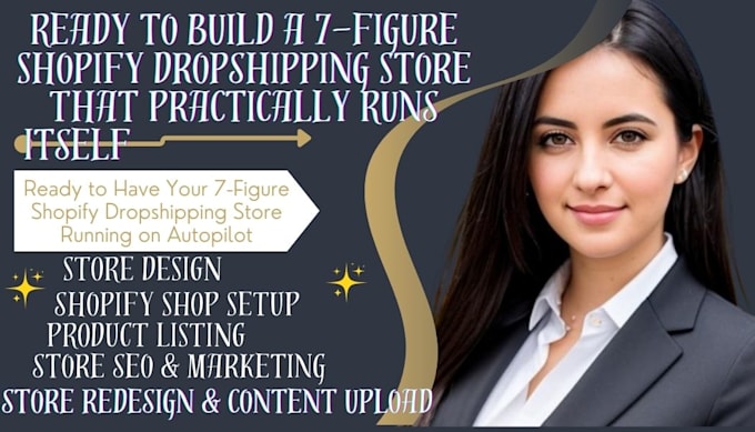 Gig Preview - Build automated 7 figure shopify dropshipping store