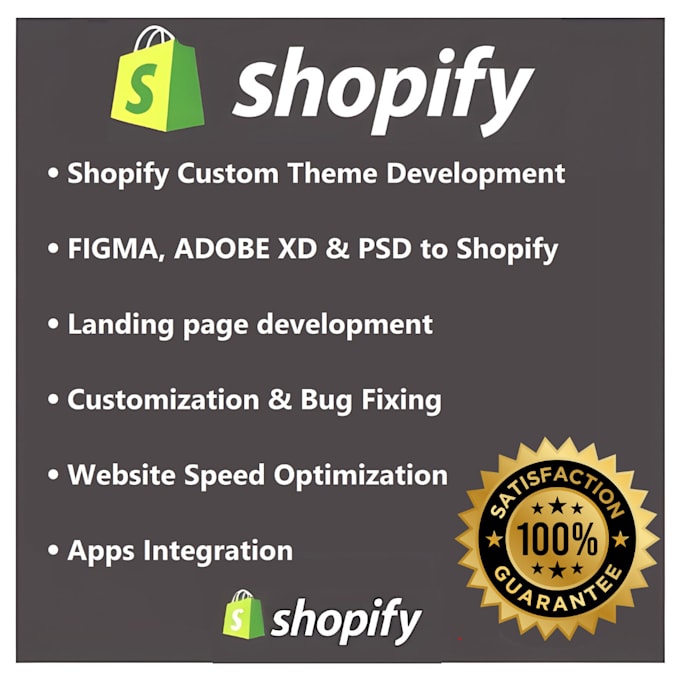 Gig Preview - Develop, customize and design shopify website and do bug fixing