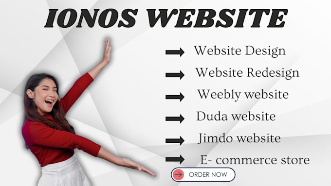 Gig Preview - Design a custom website for your business on top website builders like ionos