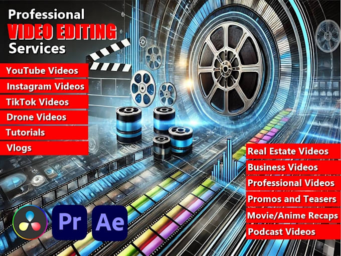 Gig Preview - Do professional video editing, youtube editing, social media reels