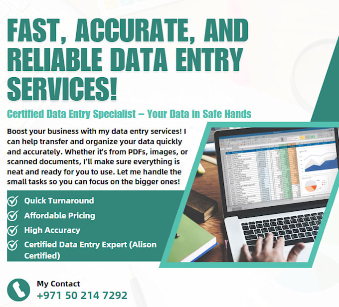 Gig Preview - Provide accurate and fast data entry services