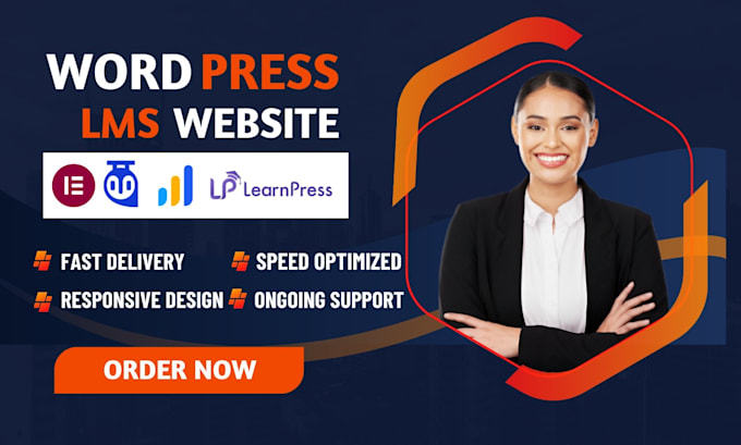 Gig Preview - Build wordpress elearning lms website with tutor lms learnpresss learndash