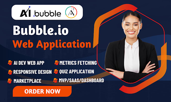 Gig Preview - Develop bubble mvp bubble website saas openai on bubble io