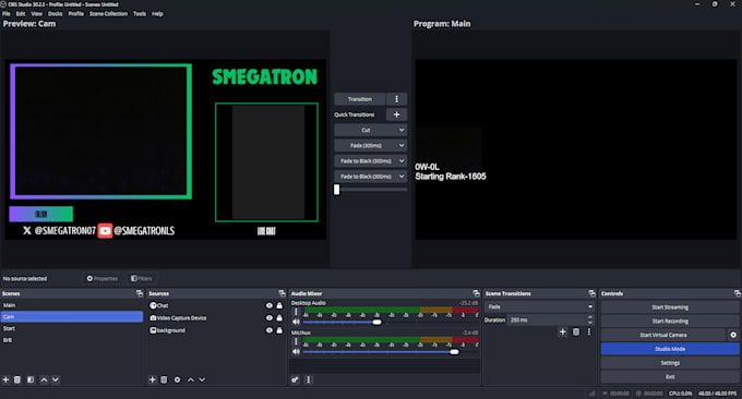 Gig Preview - Help you set up your stream and or overlays in obs studio