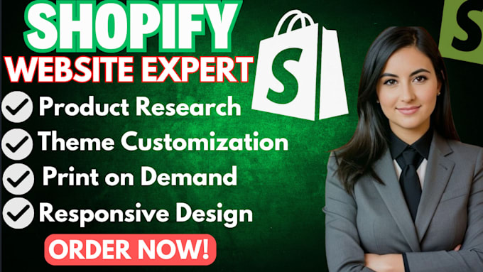 Gig Preview - Create a successful shopify dropshipping store shopify ecommerce website