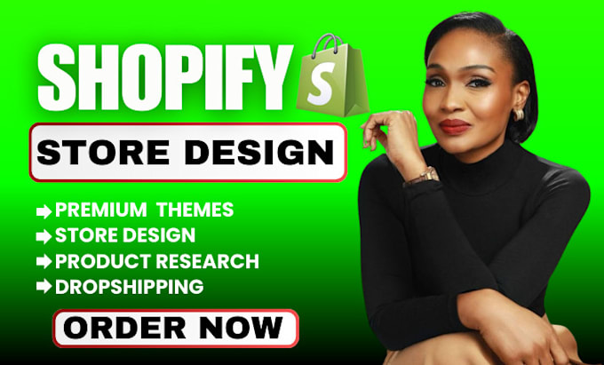 Gig Preview - Create shopify dropshipping store, shopify website, shopify store redesign