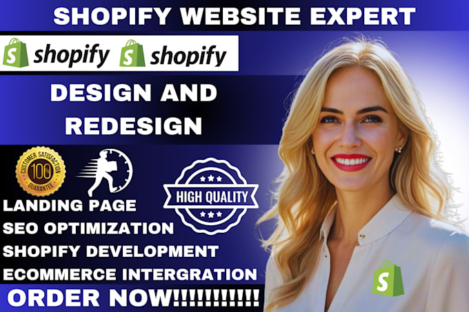 Gig Preview - Do shopify website redesign shopify website redesign shopify store redesign